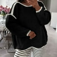thumbnail image 1 of Casual Women's Long Sleeve Knit Sweater Pullover Soft And Comfortable Knitwear For Everyday Wear, 1 of 7