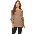 thumbnail image 1 of Casual Women's Off Shoulder Ribbed Knit Oversized Cardigan Pullover Tops Sweater Shirts, 1 of 5