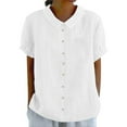 thumbnail image 1 of Casual Women's Shirts Button Down With Pocket Versatile And Stylish For Spring And Summer For Everyday Wear, 1 of 9