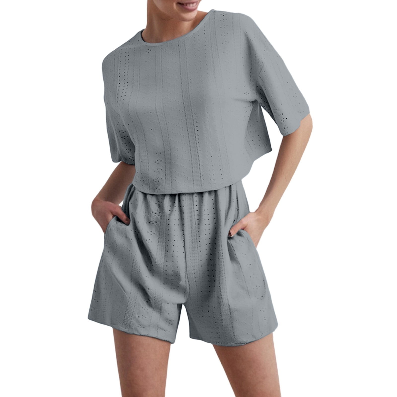 Casual Loose Home Short Sleeve Women's Suits