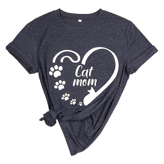 Casual Women's T-Shirts Loose Fit Short Sleeves Crew Neck Blouse Tops for Everyday Wear and Stylish