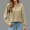 thumbnail image 1 of Casual Women's Tops Fashion Plus Size Women's Long Sleeve Solid Color Crewneck Casual Top Pullover T-shirt, 1 of 7