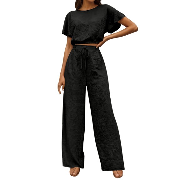 Casual Women's Trousers Suit Set For Daily Wear Relaxed Fit Comfortable Apparel For Spring Summer And Autumn Perfectly Paired With Sandals Easy To Clean