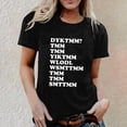 thumbnail image 1 of Casual Womens Crew Neck Tee Short Sleeve Printed Graphic Top For Everyday Wear Comfortable StyleBlackXXL, 1 of 3