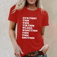 thumbnail image 1 of Casual Womens Crew Neck Tee Short Sleeve Printed Graphic Top For Everyday Wear Comfortable StyleRedXL, 1 of 3