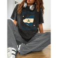 thumbnail image 1 of Casual Womens Letter Pride Graphic Tee Cultural T Shirt Tops Round-neck long-sleeved Black S-2XL Plus Size, 1 of 5