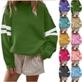 thumbnail image 1 of Casual Womens Long Sleeve Crew Neck Pullover Sweatshirt Loose Fit Lightweight Ribbed Cuffs and Hem Cozy Classic Everyday Fall Winter Sweatshirt, 1 of 6