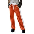thumbnail image 1 of Casual Womens Sweatpants Lounge Pant Fashion Solid Color Pockets Outwear Wide Leg Drawstring Long Pants Trousers for Women, 1 of 9