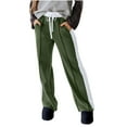 thumbnail image 1 of Casual Womens Sweatpants Lounge Pant Fashion Solid Color Pockets Outwear Wide Leg Drawstring Long Pants Trousers for Women, 1 of 9