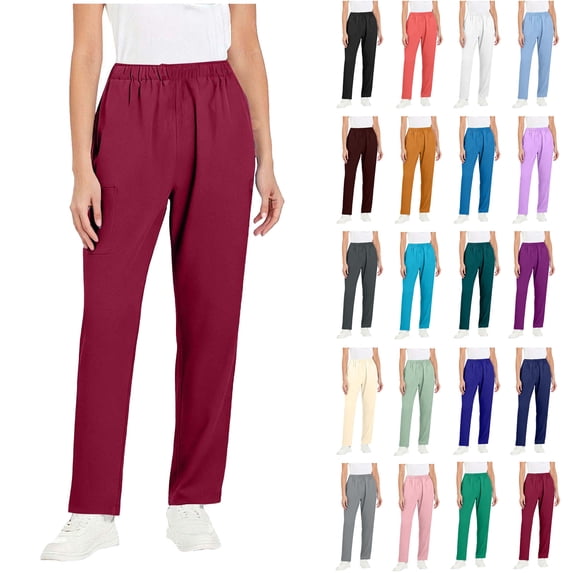 Casual Womens Sweatpants Lounge Travel Pants Elastic Waist Drawstring Joggers with Pockets Athletic Outfits