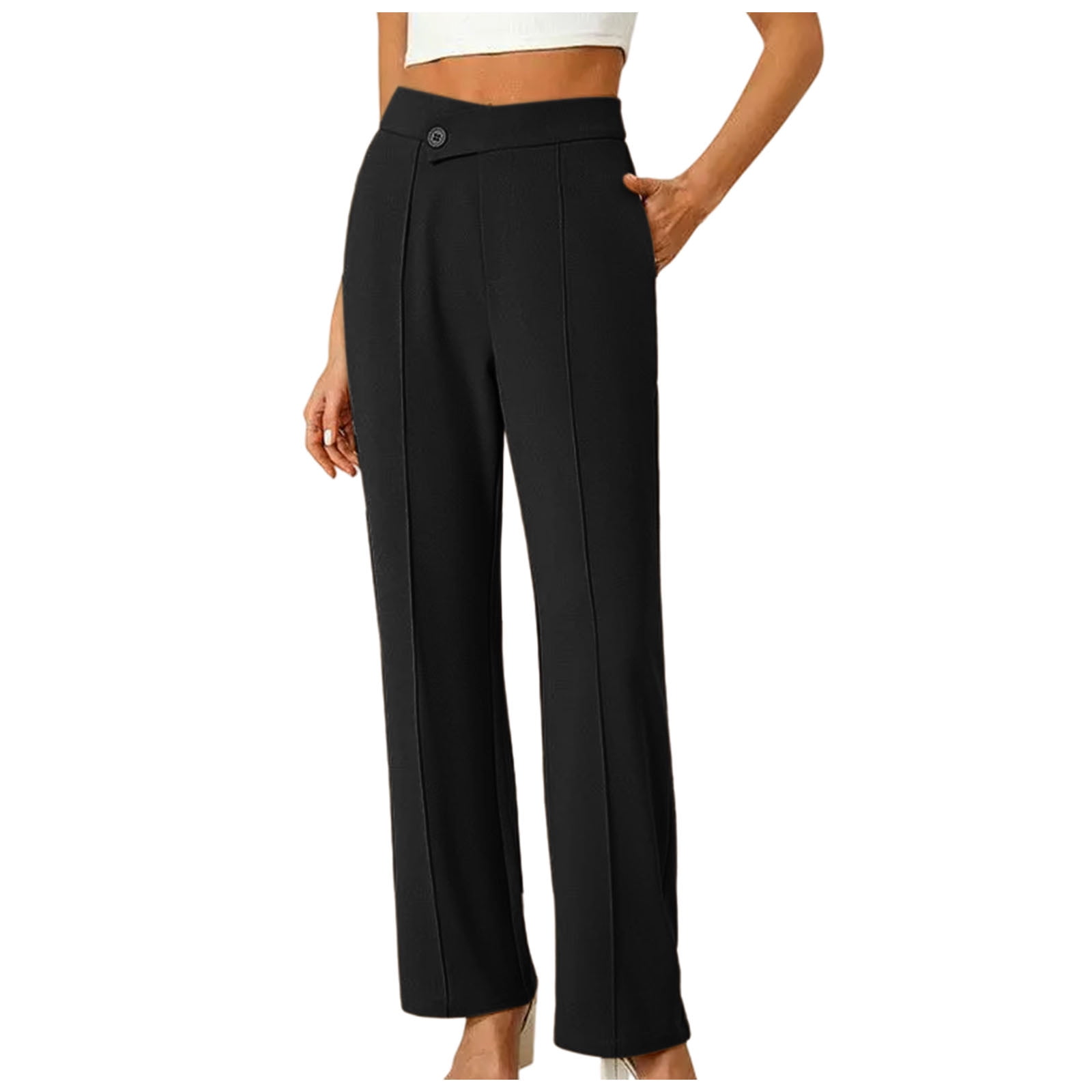 Casual Work Pants Women Women's Dress Pleated Pants Business Casual ...