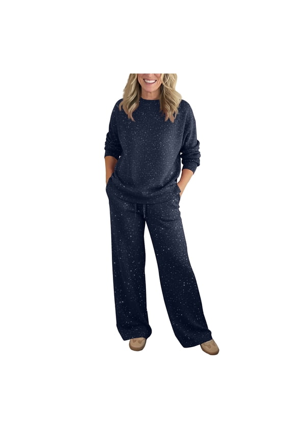 Casual Workout Two Piece Outfits Long Sleeve High Waist Fold-over Flare Flared Leggings Pants Tracksuit Sets Streetwear