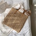 Casual Woven Beach Straw Handbags Luxury Designer Women Shopper