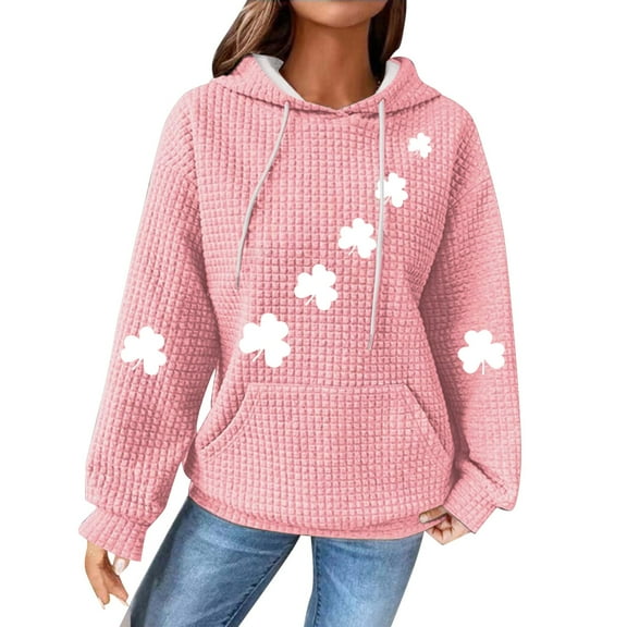 Casual lightweight T-shirtWomen's Loose TopsHoodies Gradient Long Sleeve Drawstring Trendy Pullover For Valentine's DayCasual lightweight T-shirt