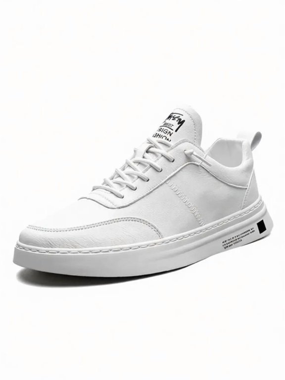 Casual men's shoes can be worn indoors and outdoors, four seasons can be worn trendy solid color small white shoes low-top board shoes