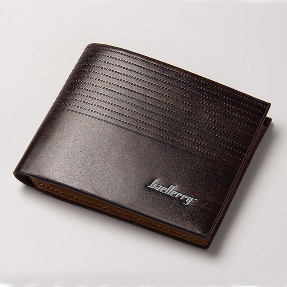 Casual men's wallet horizontal,Dark brown
