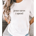thumbnail image 1 of Casual woman's text-printed Tee T-shirt Top cotton Fashion Commuting and breathable, White S-5XL, 1 of 4