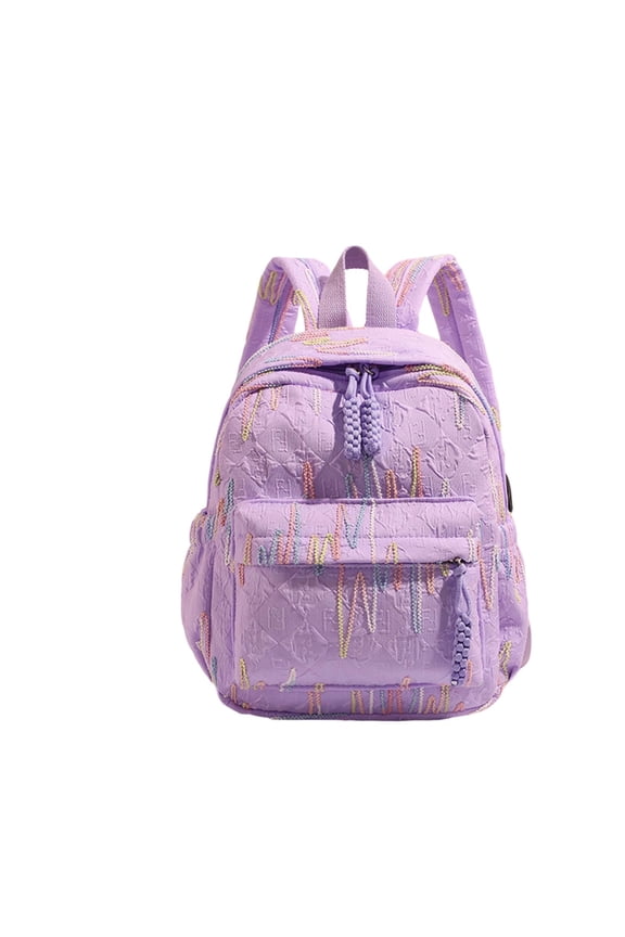 Casual y2k Backpack for Women Cute Travel Bags Soft Durable Rucksack Multicolored Striped Fashion Backpack Daypack for Study Work Laptop
