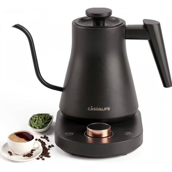 Casualife 0.8L Gooseneck Electric Kettle, Digital Temperature Control Electric Tea Kettle with Keep-Warm & 60s Memory, Safe Easy Clean for Home Office.
