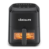 Casualife Air Fryer 6 Qt Max 400F for Cooking, 6 Presets Fry Touch Panel Compact Countertop, New Black