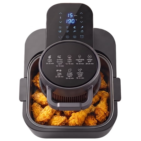 Casualife 8 in 1 Air Fryer 6 Qt Capacity, Compact Countertop with Nonstick Basket, 400F Air Crisp