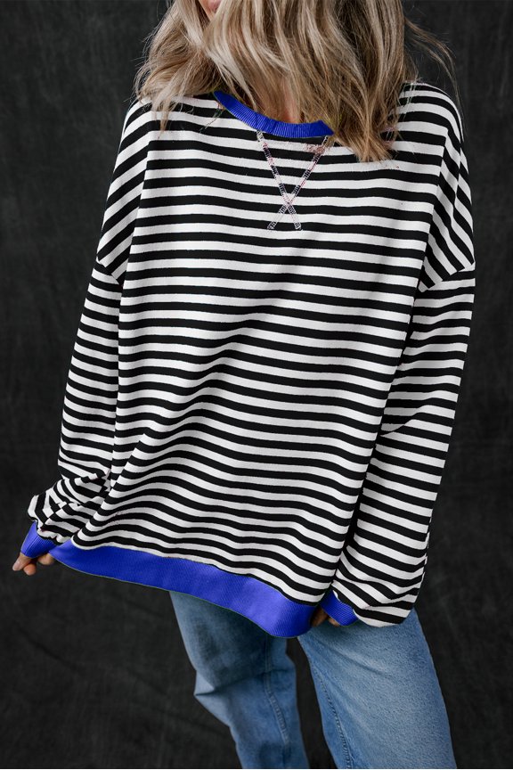 Elevate Your Casual Style with Striped Oversized Pullover