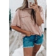 thumbnail image 1 of Casuashion Stylish Dusty Pink Tee: Pockets & Seam Detail - Free Shipping!, 1 of 8