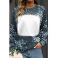 thumbnail image 1 of Casuashion Vibranت Cozy Blue Leopard Raglan Crewneck - Trendy Fit!, 1 of 8