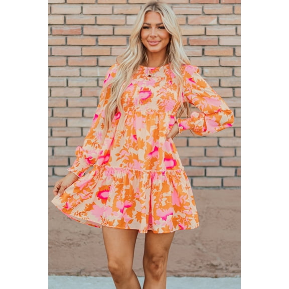 Casuashion Vibrant Orange Print Top: Everyday Eye-Catcher!