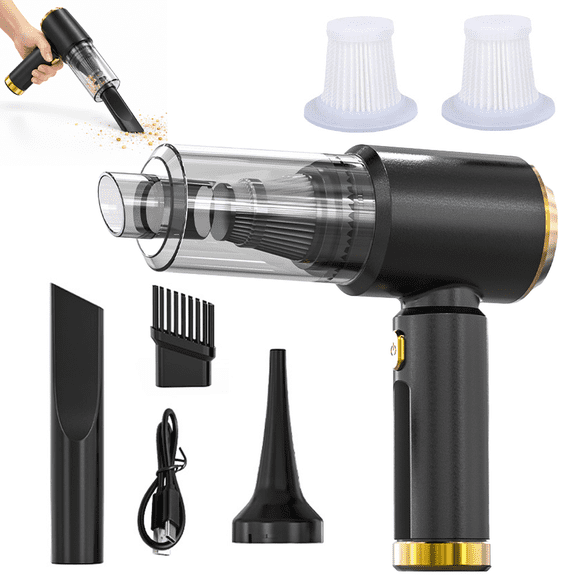 Casufit Car Vacuum,Dual-Function Vacuum & Air Duster, Powerful 32,000 Pa Suction, Long-Lasting Rechargeable , Ideal For Tight Gaps, Keyboards, Car Interiors & Small Spaces