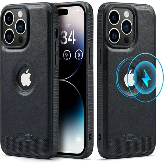 Casus Business Wallet Case Leather Sim Card Holder for Apple iPhone 12 Pro Max - Black