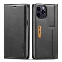 Casus Business Wallet Case Leather Sim Card Holder for Apple iPhone 15 Pro - Black