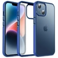 thumbnail image 1 of Casus Frosted Matte Silicone Frame Shockproof Case for Apple iPhone 14 Plus - Blue, 1 of 7