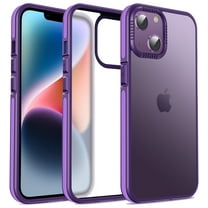 Casus Frosted Matte Silicone Frame Shockproof Case for Apple iPhone 14 Plus - Purple