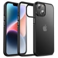 thumbnail image 1 of Casus Frosted Matte Silicone Frame Shockproof Case for iPhone 14 - Black, 1 of 7