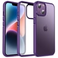 thumbnail image 1 of Casus Frosted Matte Silicone Frame Shockproof Case for iPhone 14 - Purple, 1 of 7