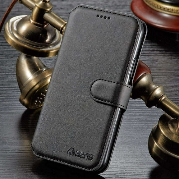 Casus Leather Card Holder Classic Wallet Case for Apple iPhone 13 Pro - Black