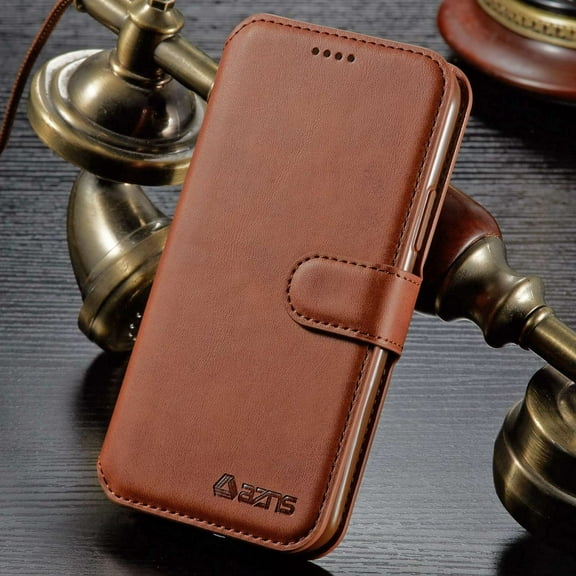 Casus Leather Card Holder Classic Wallet Case for Apple iPhone 13 Pro - Brown