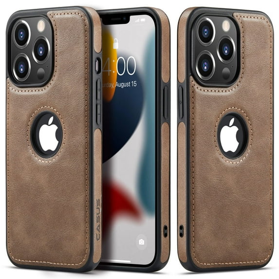 Casus Logo View Classic Slim Leather Case for Apple iPhone 13 Pro Max - Slate