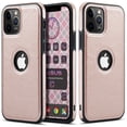 thumbnail image 1 of Casus Logo View Classic Slim Leather Case for iPhone 12 | iPhone 12 Pro - Pink, 1 of 9