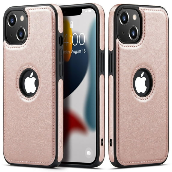 Casus Logo View Classic Slim Leather Case for iPhone 13 - Pink