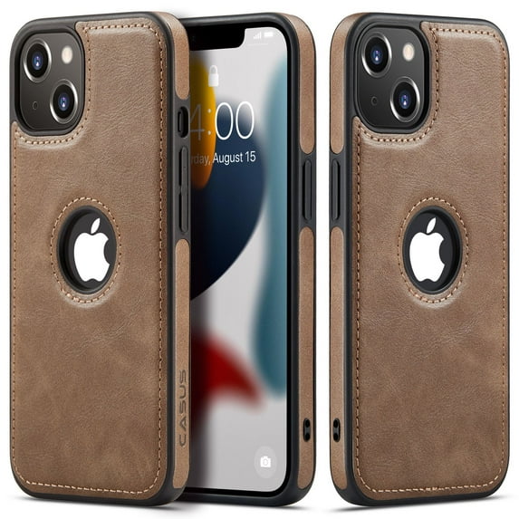 Casus Logo View Classic Slim Leather Case for iPhone 13 - Slate