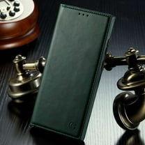 Casus Logo View with Kickstand Classic Slim Leather Case for iPhone 15 Pro Max - Brown