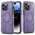 thumbnail image 1 of Casus Luxury Cover Compatible with MagSafe Leather Protective Case for Apple iPhone 14 Pro Max - Purple, 1 of 8
