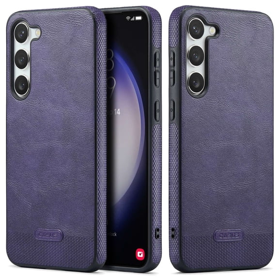 Casus Modern Leather Slim Soft Cover Thin Luxury Case for Samsung Galaxy S23 - Purple