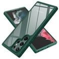 thumbnail image 1 of Casus Shockproof Bumper Hard Clear Back Cover Case for Samsung Galaxy S22 Ultra - Green, 1 of 7