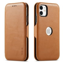Casus Slim Flip Cover Wallet Logo View Card Holder Case for iPhone 11 Pro - Brown