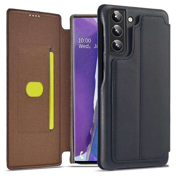 Casus Ultra Thin Slim Leather Cover Wallet Case for Samsung Galaxy S23+ Plus - Black