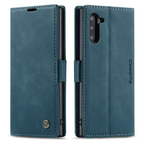 Casus Wallet Case Leather CaseMe Card Holder Cover for Samsung Galaxy S22+ Plus - Blue