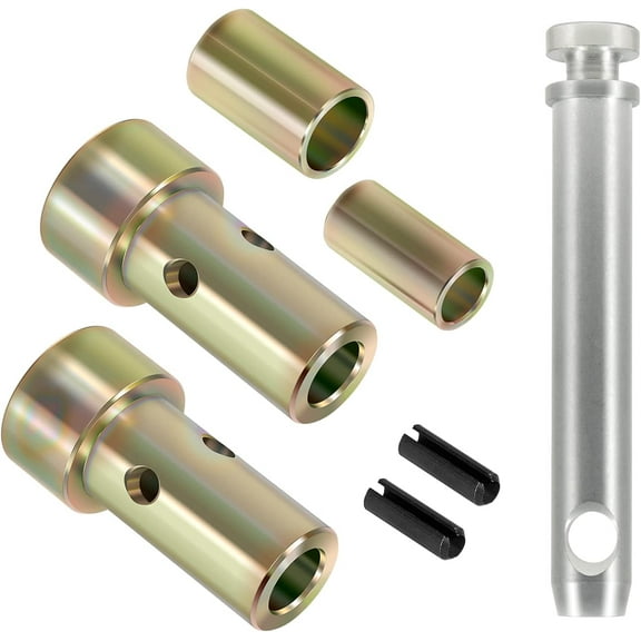 Cat 1 Quick Hitch Adapter Bushing Kit and S07070200 Cat 1 Top Link Pin Fits Category I 3-Point Hitch Tractors